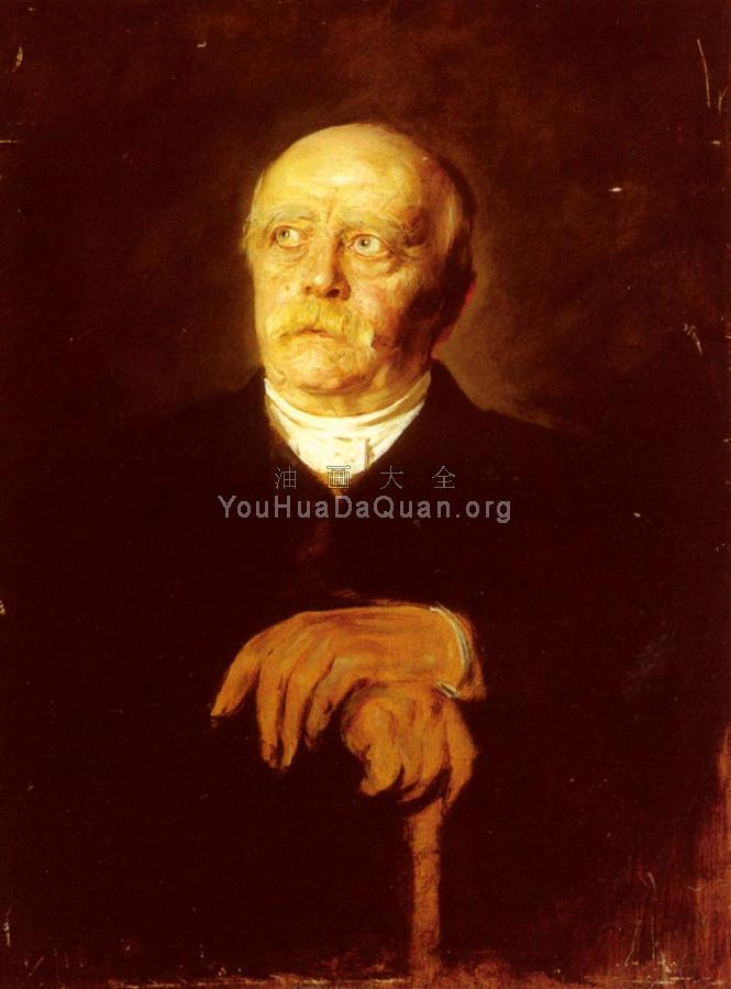 Portrait Of Furst Otto Von Bismarck - 弗朗茨·冯·伦巴赫